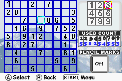 Sudoku Fever screenshot 4 for GameBoy Advance